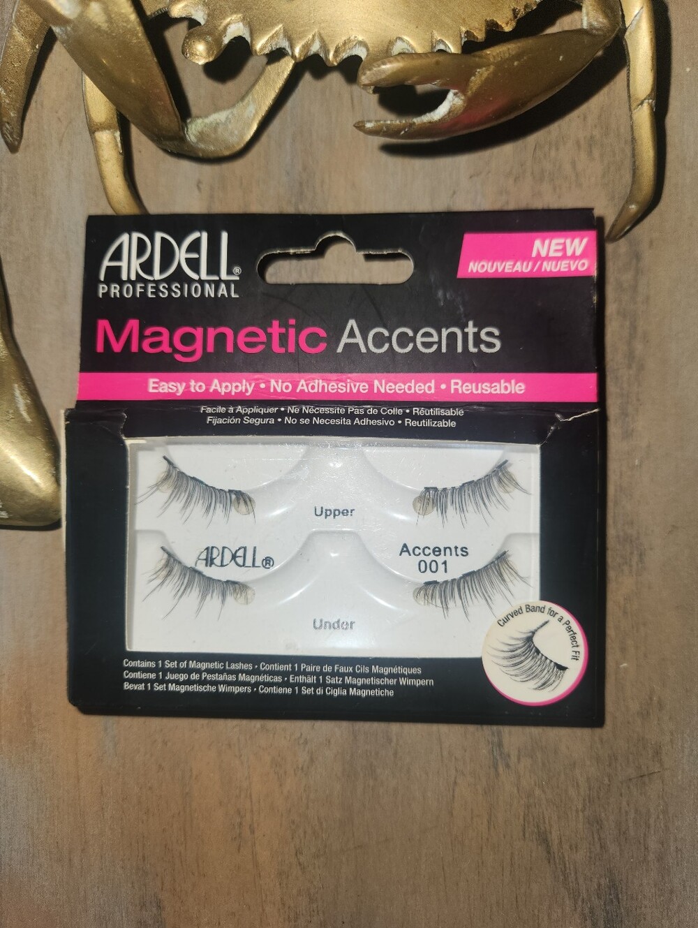 Ardell Magnetic Accents False Lashes — Black with Pink Accent